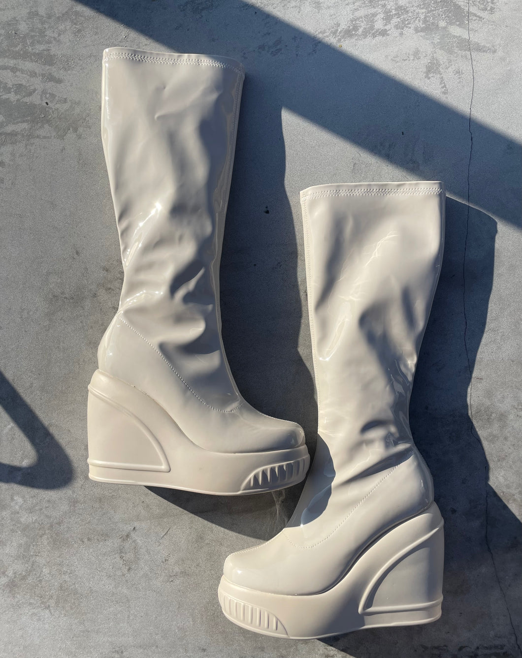 Brian Patent Wedge Boot